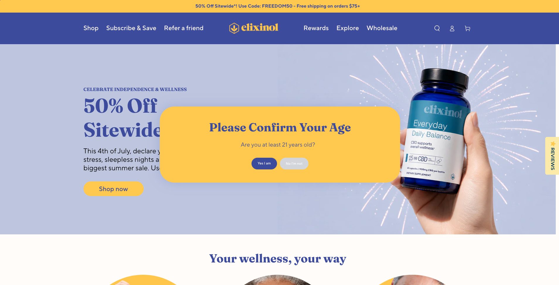 Elixinol website